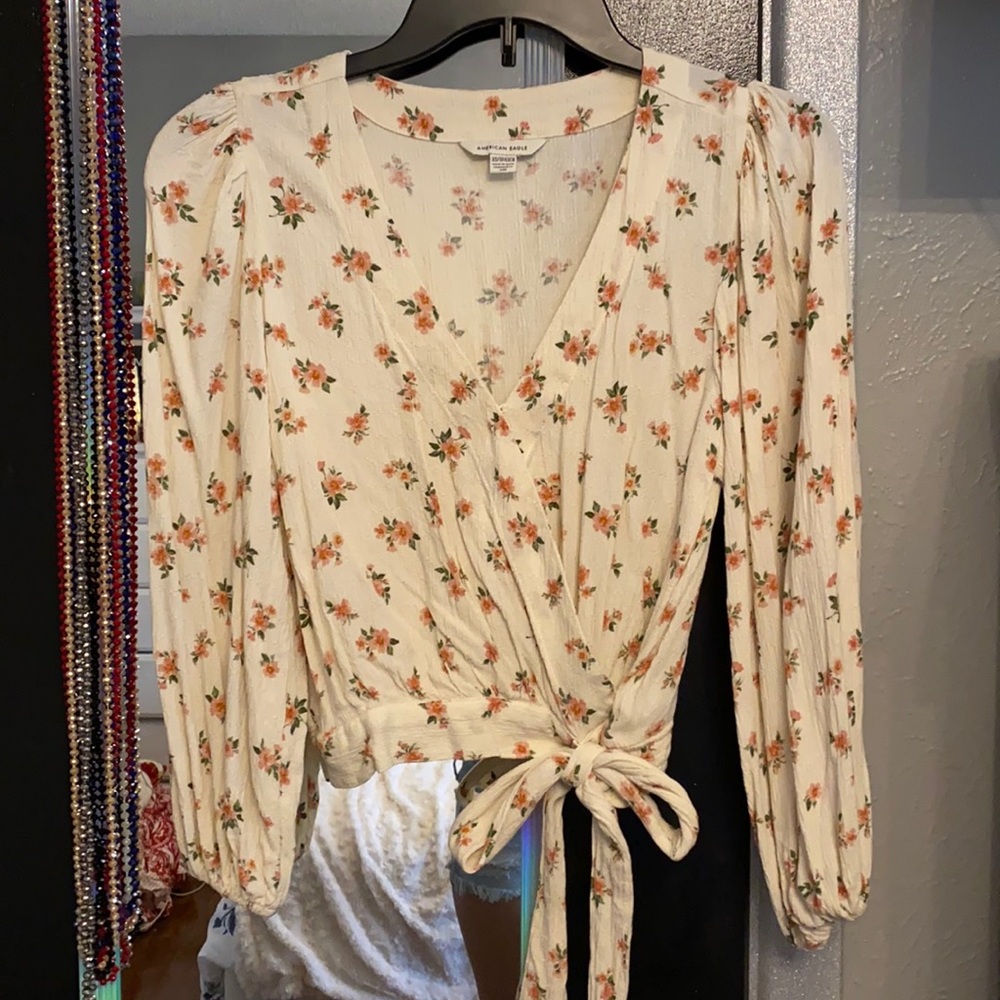 White floral shirt